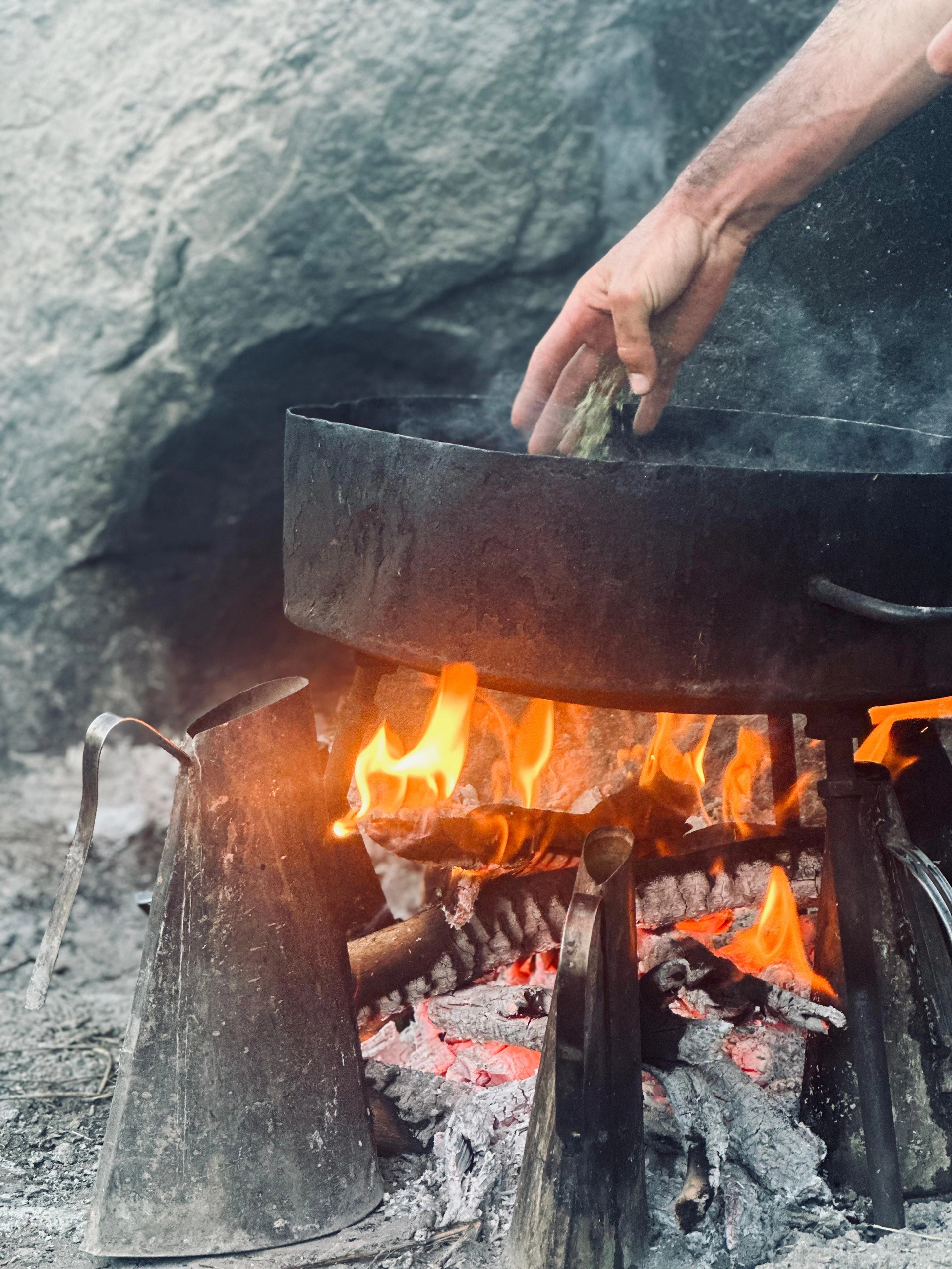 Cocina tradicional al aire libre
